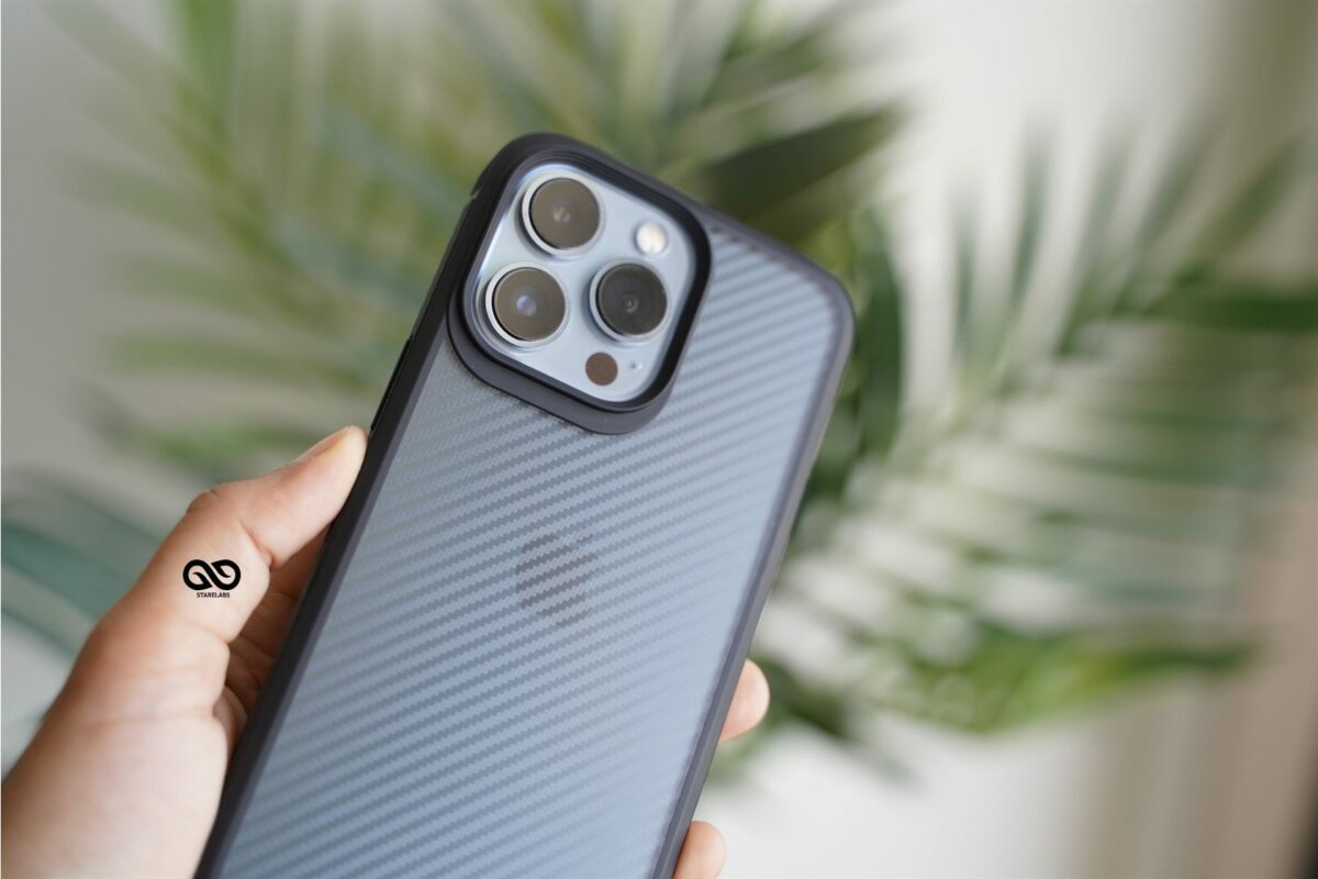 Carbon Rugged Border Case For iPhone 13 Pro Max