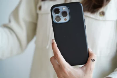 Vegan Leather Case for iPhone 13 Pro (Metal Buttons)