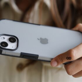 Black Slim Armor Matte Case for iPhone 13
