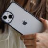 Black Drop Proof Transparent Sleek Case For iPhone 13 Mini