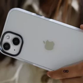 Frosted White Drop Proof Transparent Sleek Case For iPhone 13 Mini