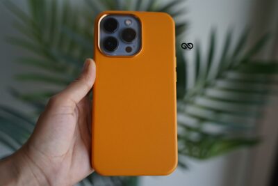 Vegan Leather Case for iPhone 13 Pro (Metal Buttons)