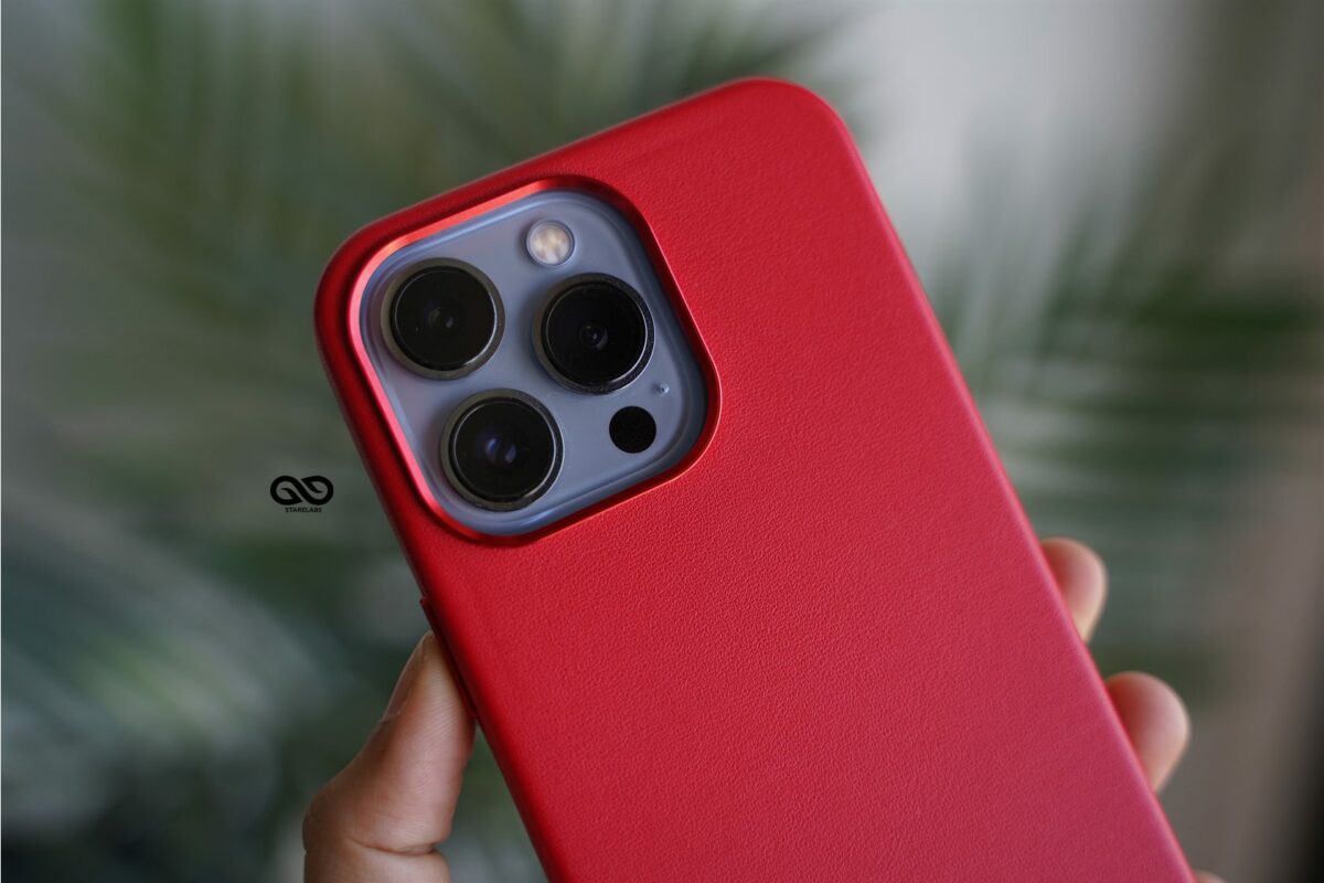 Vegan Leather Case for iPhone 13 Pro (Metal Buttons)