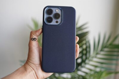 Vegan Leather Case for iPhone 13 Pro (Metal Buttons)