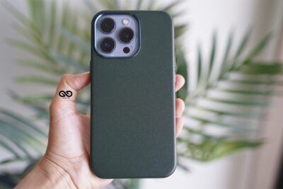 Vegan Leather Case for iPhone 13 Pro (Metal Buttons)