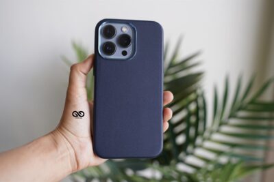 Vegan Leather Case for iPhone 13 Pro (Metal Buttons)