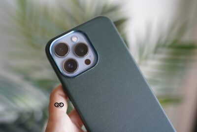 Vegan Leather Case for iPhone 13 Pro (Metal Buttons)