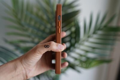 Vegan Leather Case for iPhone 13 Pro (Metal Buttons)