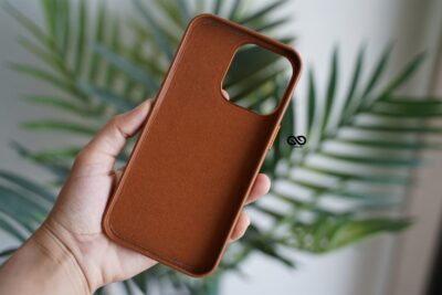 Vegan Leather Case for iPhone 13 Pro (Metal Buttons)