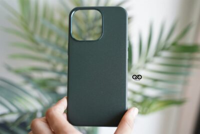 Vegan Leather Case for iPhone 13 Pro (Metal Buttons)