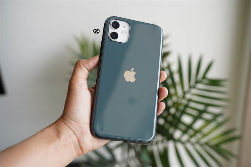 Bluish Grey Soft Glass Finish case for iPhone 11 8 Bluish Grey Soft Glass Finish case for iPhone 11 - Image 8