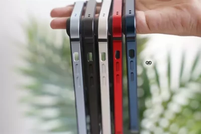 Red Fiber Bumper for iPhone 13 (Bumper, not a Case)