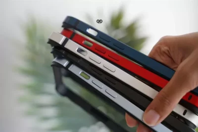 Red Fiber Bumper for iPhone 13 (Bumper, not a Case)