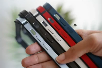 Red Fiber Bumper for iPhone 13 (Bumper, not a Case)