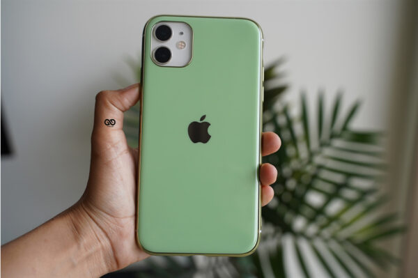 Fern Green Soft Glass Finish case for iPhone 11