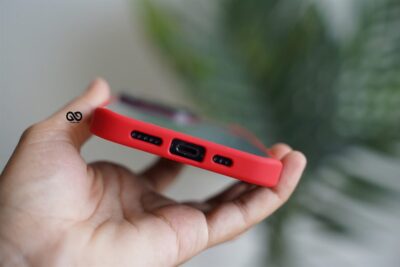 Red Drop Proof Transparent Sleek Case For iPhone 13 Pro Max