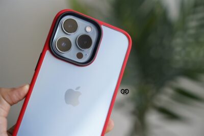 Red Drop Proof Transparent Sleek Case For iPhone 13 Pro Max