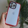 Red Drop Proof Transparent Sleek Case For iPhone 13 Pro Max