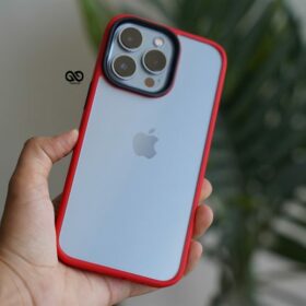 Red Drop Proof Transparent Sleek Case For iPhone 13 Pro Max