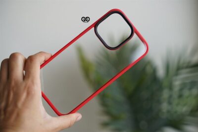 Red Drop Proof Transparent Sleek Case For iPhone 13 Pro Max