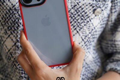 Red Drop Proof Transparent Sleek Case For iPhone 13 Pro Max