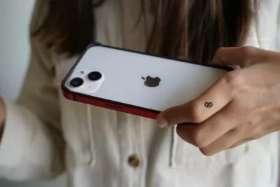 Red Fiber Bumper for iPhone 13 (Bumper, not a Case)