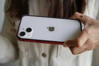 Red Fiber Bumper for iPhone 13 (Bumper, not a Case)