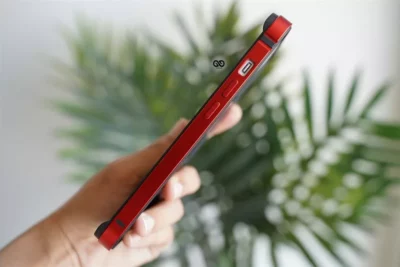 Red Fiber Bumper for iPhone 13 (Bumper, not a Case)