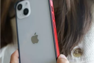 Red Fiber Bumper for iPhone 13 (Bumper, not a Case)