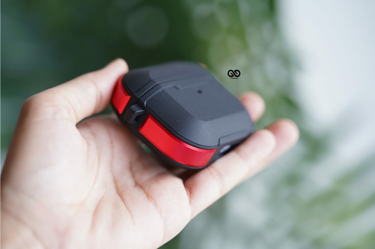 Black Red Rugged airpod case for Airpods 3 (Old)