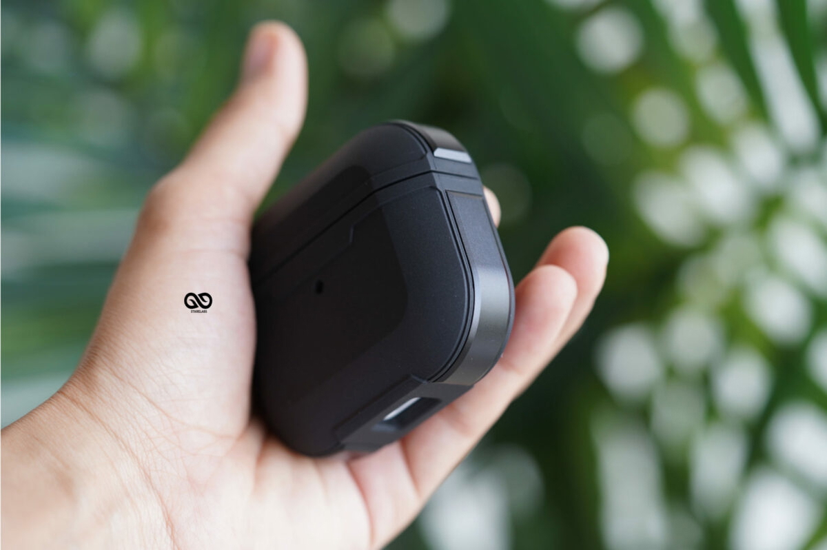 Black Space Grey Rugged Airpods case for Airpods Pro