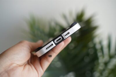 Silver Fiber Bumper for iPhone 14 (Bumper, not a Case)