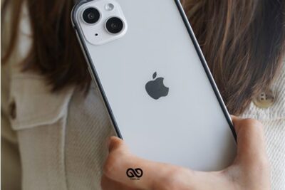 Silver Fiber Bumper for iPhone 14 (Bumper, not a Case)