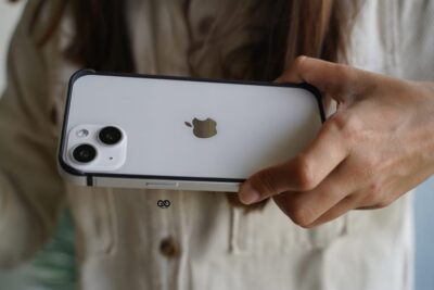 Silver Fiber Bumper for iPhone 14 (Bumper, not a Case)