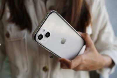 Silver Fiber Bumper for iPhone 14 (Bumper, not a Case)