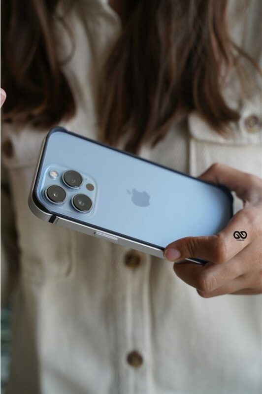 Silver Fiber Bumper for iPhone 13 Pro (Bumper, not a Case)