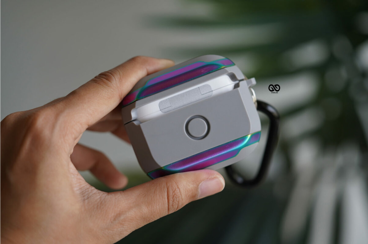 Rainbow Grey Shockproof airpods case for Airpods 3 (Old)