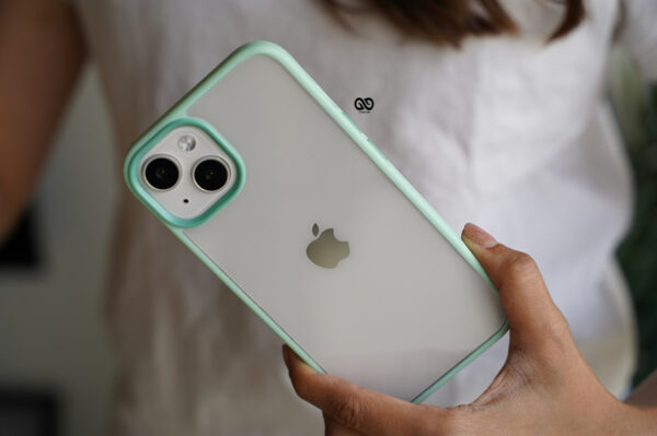 Aqua Green Drop Proof Transparent Sleek Case For iPhone 13