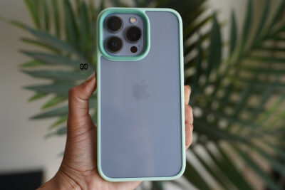 Aqua Green Drop Proof Transparent Sleek Case For iPhone 13 Pro