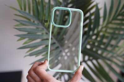 Aqua Green Drop Proof Transparent Sleek Case For iPhone 13 Pro Max