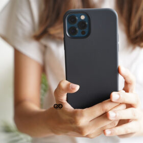 Midnight Black Genuine Silicone Case For iPhone 12 Pro Max