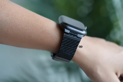 Carbon Fiber Textured Strap for Apple Watch 42MM 41MM 40MM Series 4 5 6 7 8 9 10 11 SE SE 2 Gen