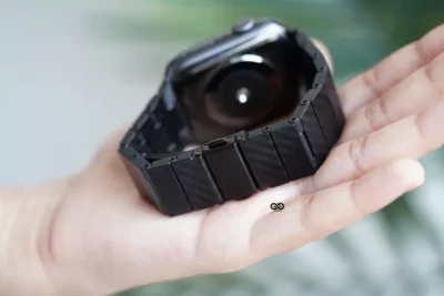 Carbon Fiber Textured Strap for Apple Watch 42MM 41MM 40MM Series 4 5 6 7 8 9 10 11 SE SE 2 Gen