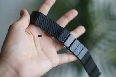 Carbon Fiber Textured Strap for Apple Watch 42MM 41MM 40MM Series 4 5 6 7 8 9 10 11 SE SE 2 Gen