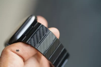 Carbon Fiber Textured Strap for Apple Watch 42MM 41MM 40MM Series 4 5 6 7 8 9 10 11 SE SE 2 Gen