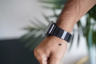 Carbon Fiber Textured Strap for Apple Watch 42MM 41MM 40MM Series 4 5 6 7 8 9 10 11 SE SE 2 Gen