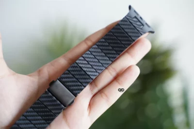 Carbon Fiber Textured Strap for Apple Watch 42MM 41MM 40MM Series 4 5 6 7 8 9 10 11 SE SE 2 Gen
