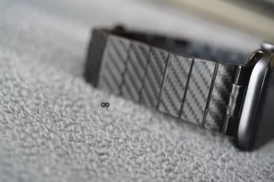 Carbon Fiber Textured Strap for Apple Watch 42MM 41MM 40MM Series 4 5 6 7 8 9 10 11 SE SE 2 Gen