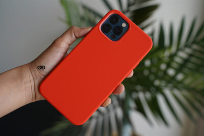 Blaze Orange Genuine Silicone Case For iPhone 12 Pro Max