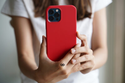 Red Genuine Silicone Case For iPhone 12 Pro Max